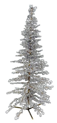shishi Bead Christmas tree silver 29cm