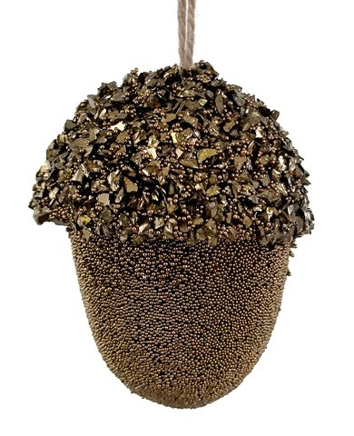 shishi Bead-glitter acorn copper 6cm