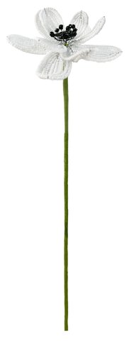 shishi Beads anemone white 40 cm