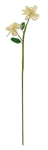 shishi Beads flower x2 lt.peach 60cm