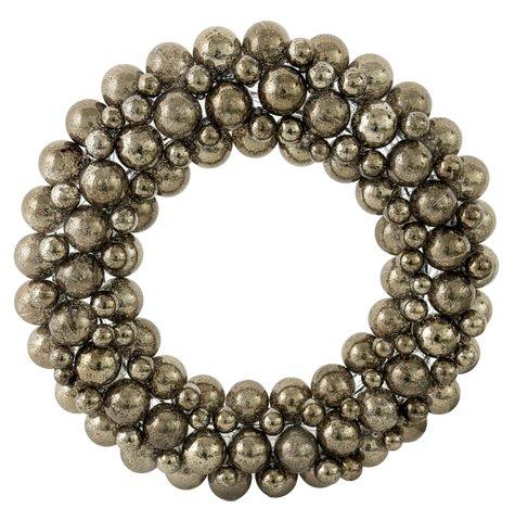 shishi Bubble wreath antique silver 52cm