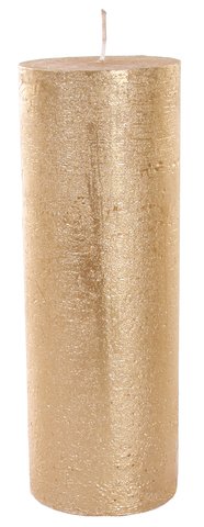 shishi Candle cylinder rough gold 10x28cm