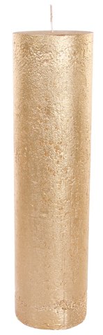 shishi Candle cylinder rough gold 10x38cm