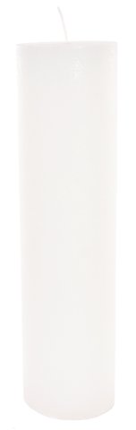 shishi Candle cylinder rough white 10x38cm
