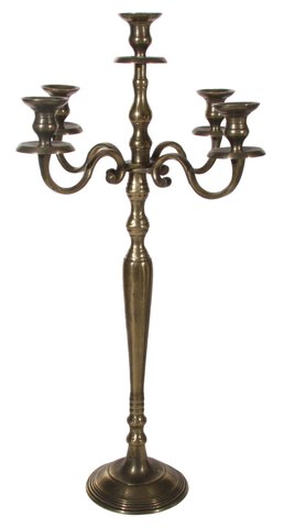 shishi Candleholder 5-arms antique gold 80cm