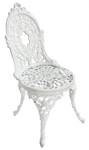 shishi Cast-iron chair aged white h88cm
