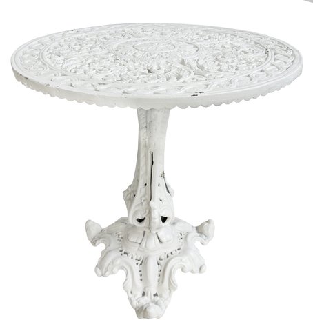 shishi Cast-iron table aged white d67;h68cm