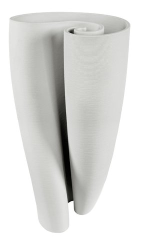 shishi Ceramic 3D shell vase white d13 h26 5cm