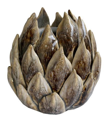 shishi Ceramic artichoke vase brown d12;h13 5cm