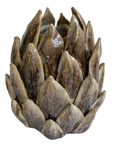 shishi Ceramic artichoke vase brown d13 5;h17 5cm