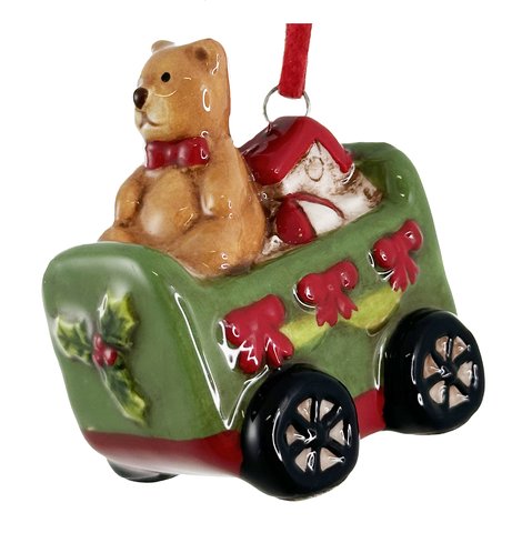 shishi Ceramic car ornament with teddy 5cm
