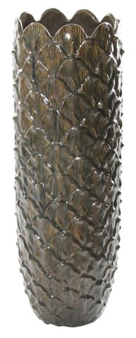shishi Ceramic cone vase green-brown d23;h64cm