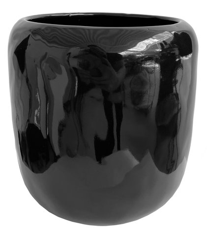 shishi Ceramic conic cylinder shiny black d20;h