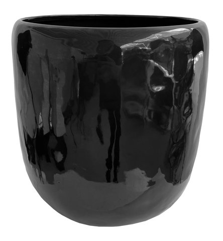 shishi Ceramic conic cylinder shiny black d26;h