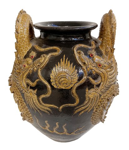 shishi Ceramic dragon jar d68;h82cm