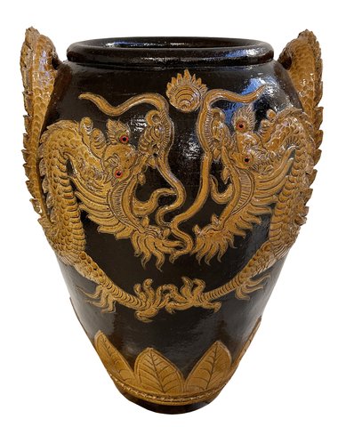 shishi Ceramic dragon pot d67;h98cm