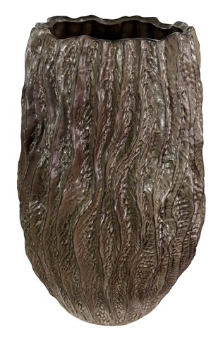 shishi Ceramic dune pot mat copper d30;h53cm