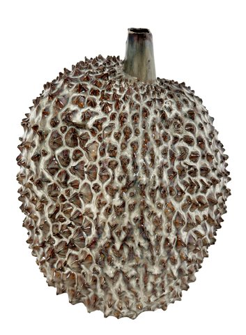 shishi Ceramic durian vase brown d17-19;h24cm