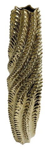shishi Ceramic floor vase spiral gold h74cm