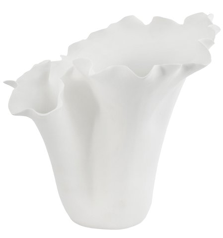 shishi Ceramic floral vase mat white d26-29;h27cm