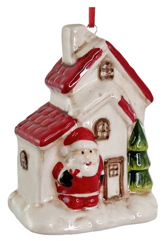 shishi Ceramic house ornament 8 5cm