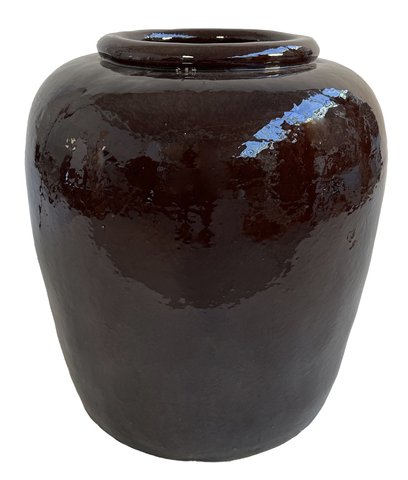 shishi Ceramic jar L choclate brown d55;h62cm