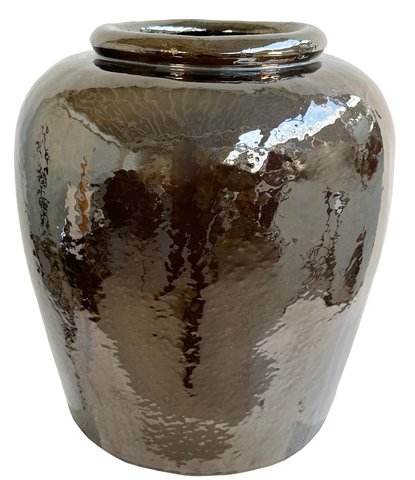 shishi Ceramic jar M antique silver d40;h46cm