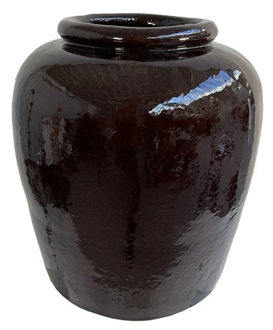 shishi Ceramic jar M choclate brown d40;h46cm
