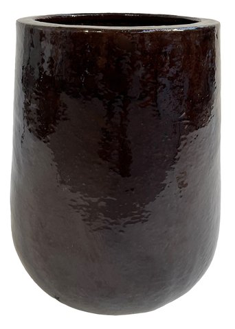 shishi Ceramic planter L choclate brown d38;h50cm