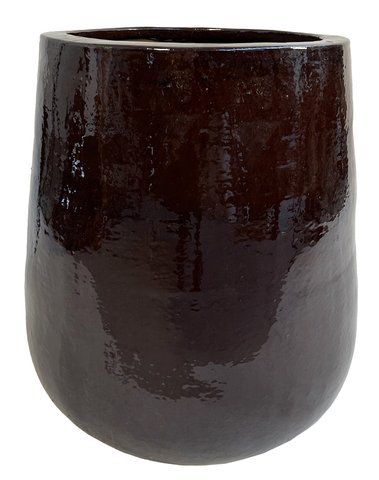 shishi Ceramic planter XL choclate brown d54;h65cm