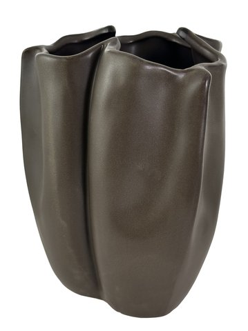 shishi Ceramic pod vase brown d15;h19cm