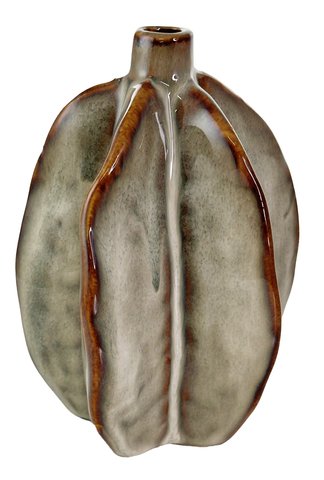 shishi Ceramic pod vase gray-brown d9 5;h13cm