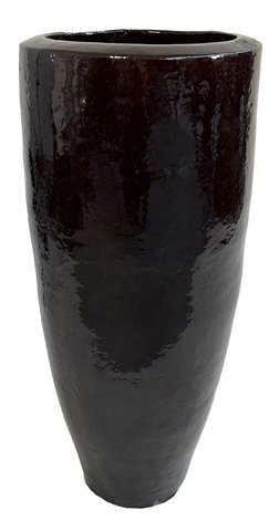shishi Ceramic pot L choclate brown d34;h80cm