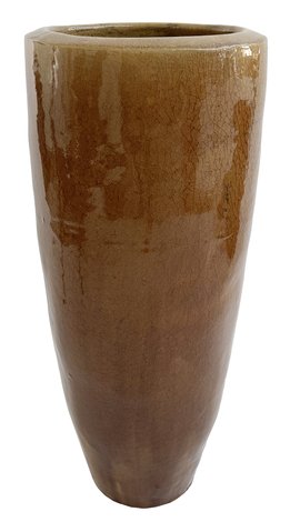 shishi Ceramic pot L crackled tobacco d34;h80cm