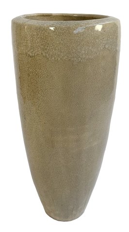 shishi Ceramic pot L crackled white d34;h80cm