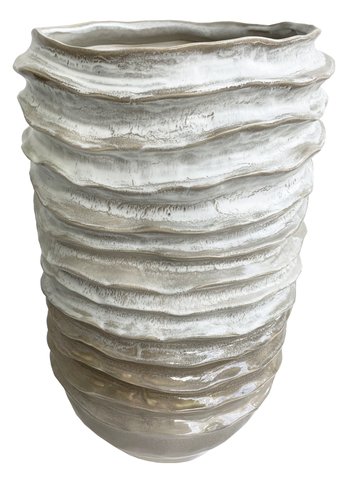 shishi Ceramic pot lined sand d36;h56 5cm