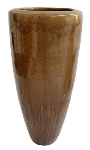 shishi Ceramic pot XL crackled tobacco d53;h120cm