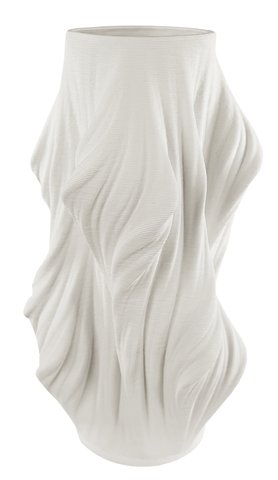 shishi Ceramic printed draped vase white d16;h28cm