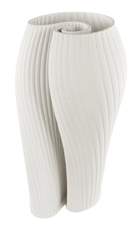 shishi Ceramic printed shell vase white 15x15x28cm