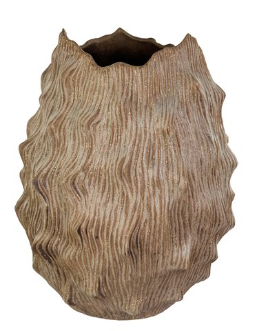 shishi Ceramic spiky vase brown 48cm