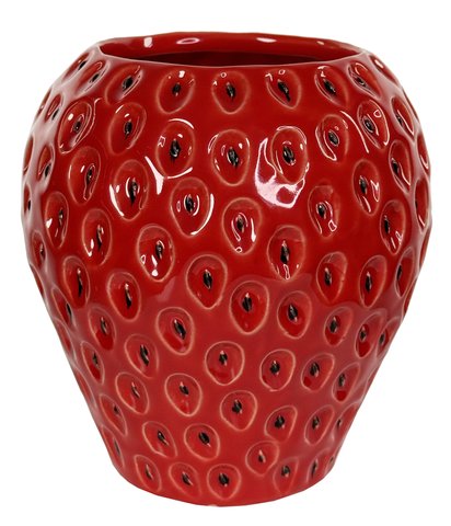 shishi Ceramic strawberry pot red d38 h43cm