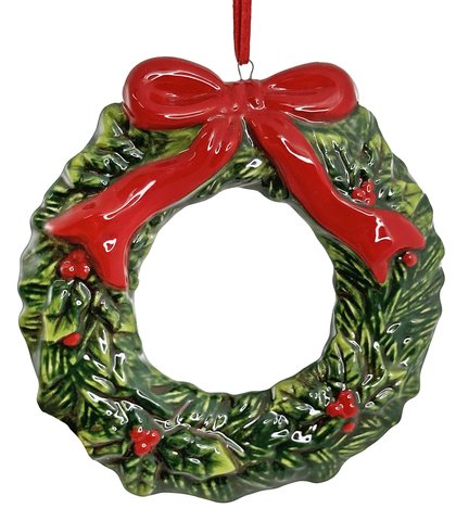 shishi Ceramic wreath ornament 12 5cm