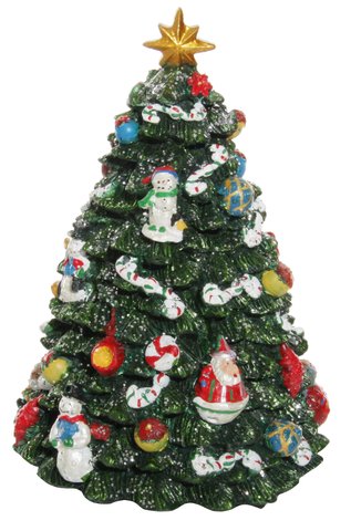 shishi Christmas tree music box h19cm