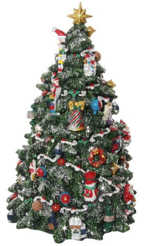 shishi Christmas tree music box h32cm