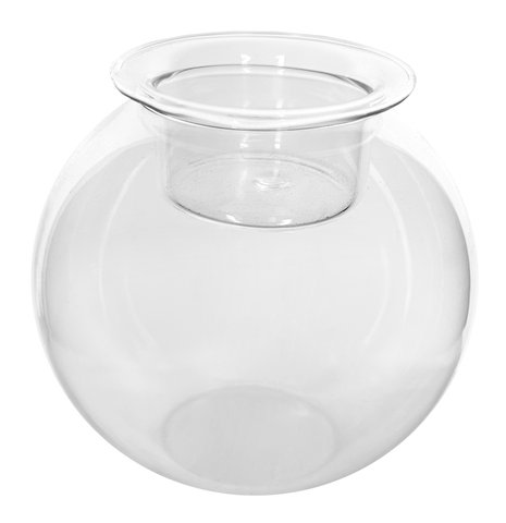 shishi Clear glass ball T-light holder with rem