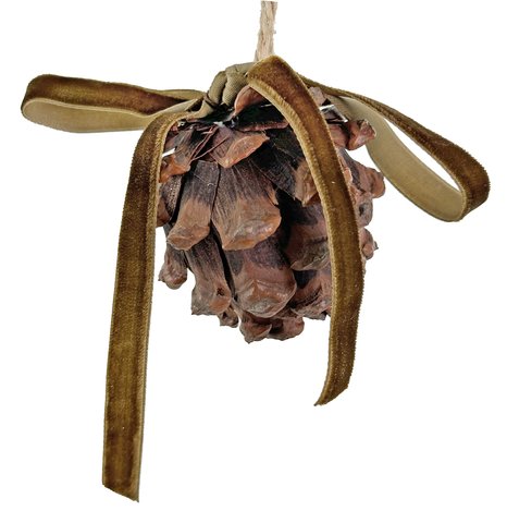 shishi Cone scale ball with velvet ribbon 8cm