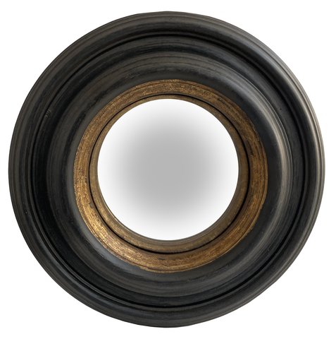 shishi Convex mirror rusty black and gold d27 5