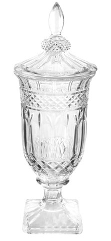 shishi Crystal urn w/lid d16cm;h46cm