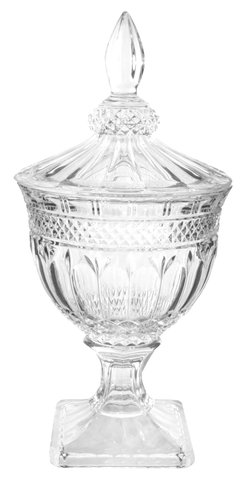 shishi Crystal urn w/lid d19cm;h38cm