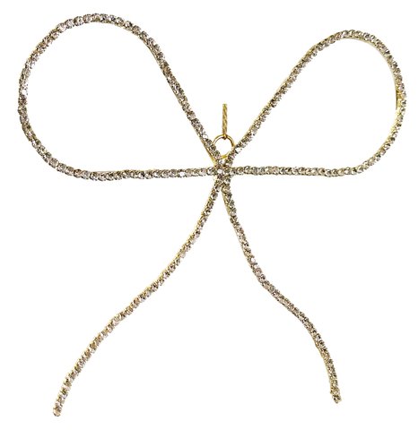 shishi Diamond bow ornament gold 16 5cm
